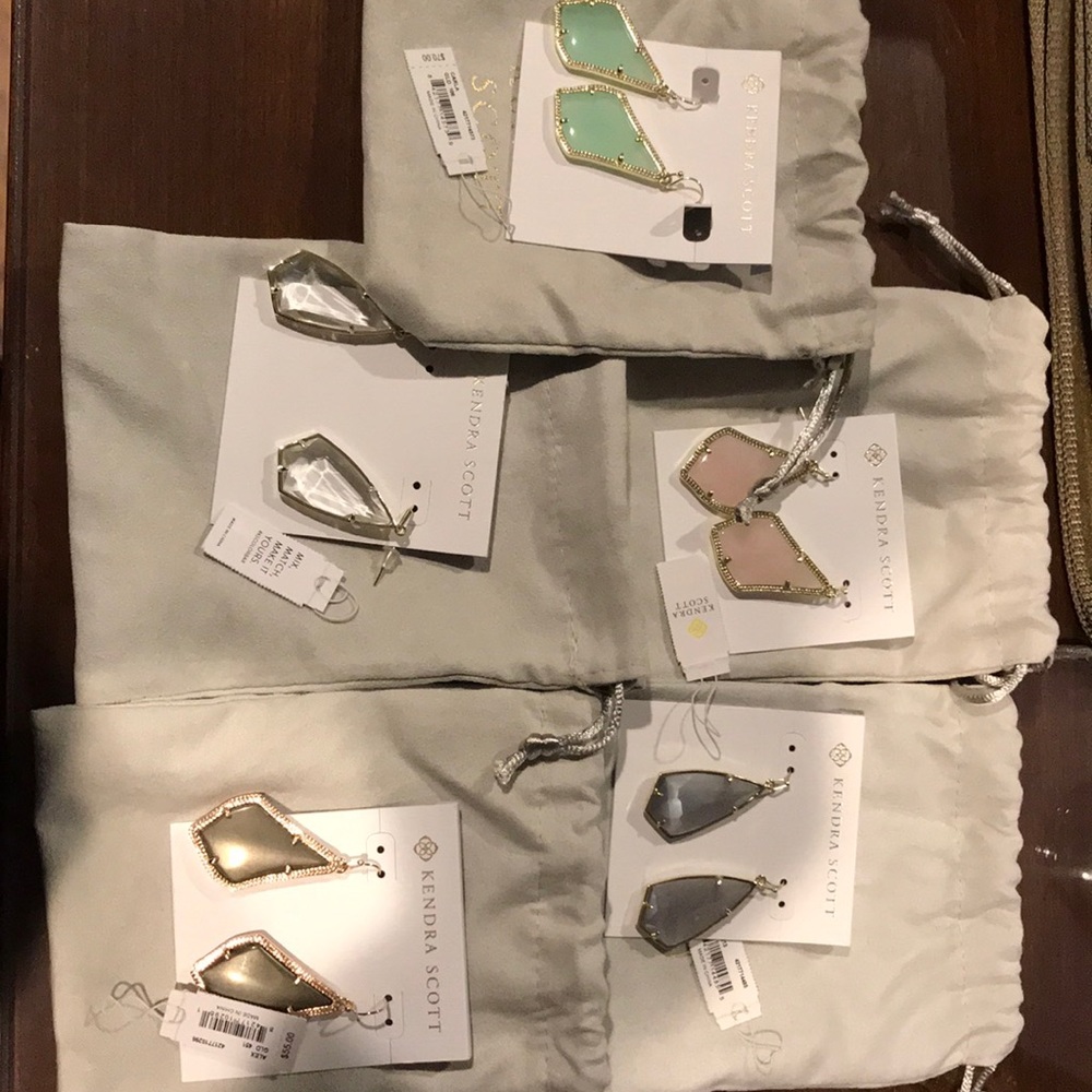 Brand new kendra Scott Alex earrings!! 5 pair!!